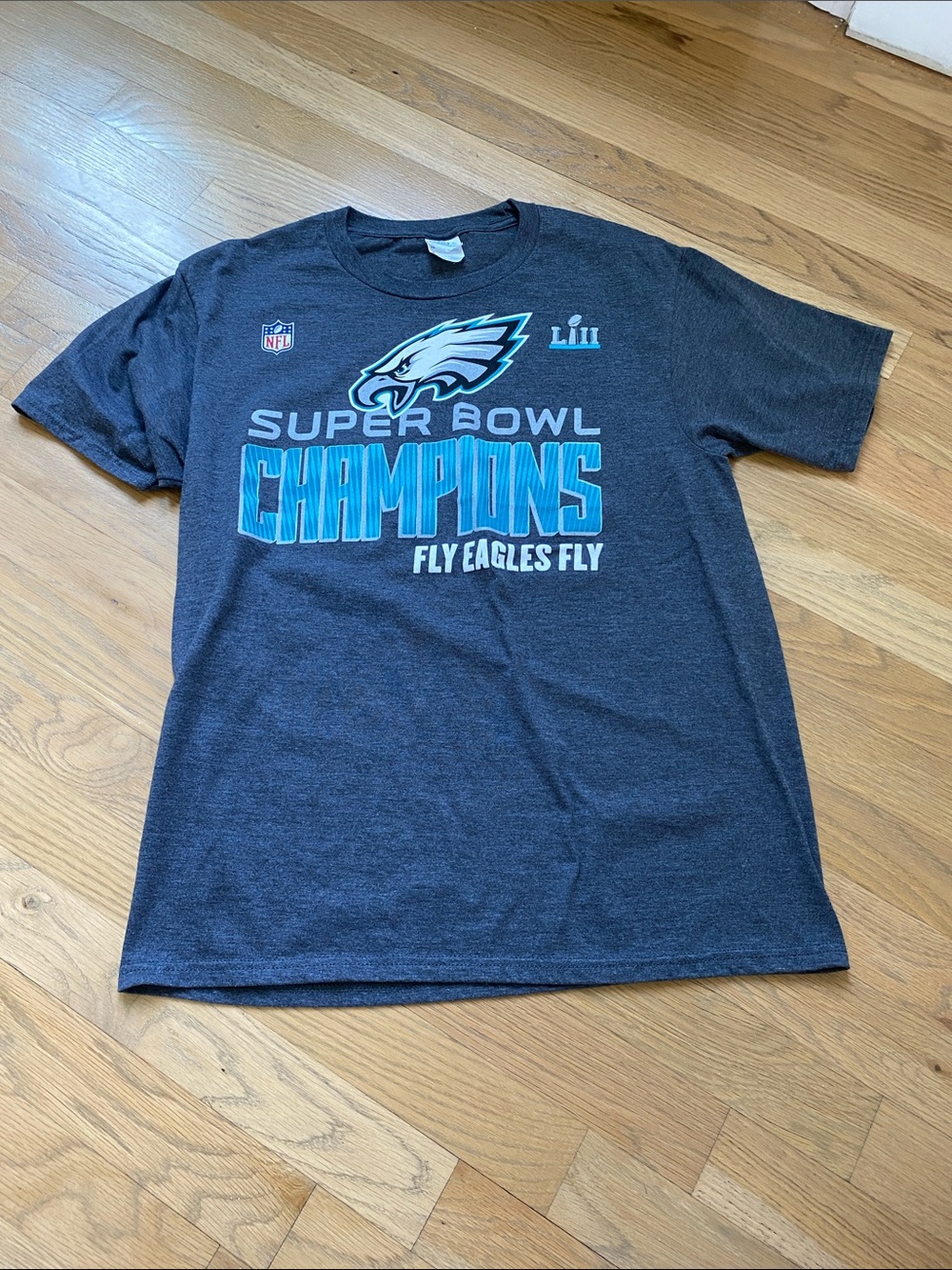 NFL Philadelphia Eagles Tee - Charcoal Gray with Teal and White